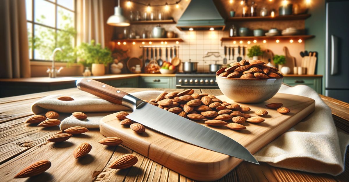 Mandler og køkkenkniv